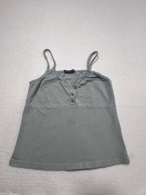 Brandy Melville Button-Down Henley Spaghetti Strap Tank Top Preowned